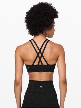 Lululemon Energy Bra in Camo Deep Coal Multi